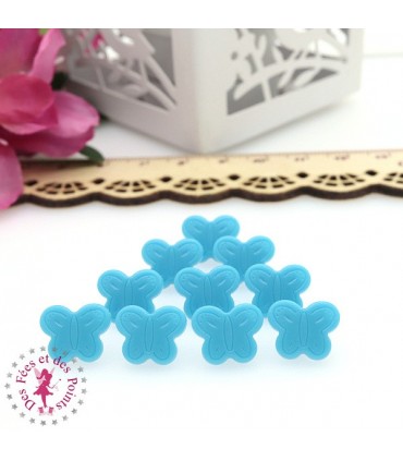 Pressions KAM - Papillons - Bleu Océan - D327