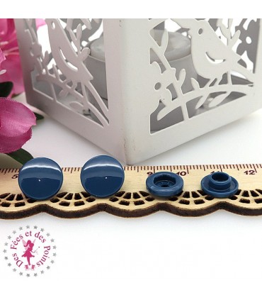 Pressions KAM - Rondes T5 Brillantes - Denim - D310