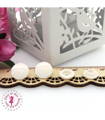 Pressions Kam - Rondes T5 Brillantes - Ivoire - BG109