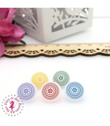 Pressions KAM - Rondes T5 Brillantes - Edelweiss Blanc