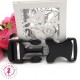 Boucle à clips - Sangle de 25 mm - Noir