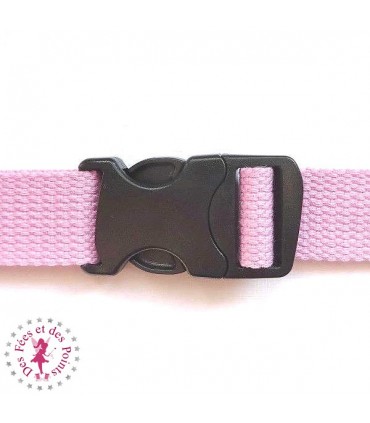 Boucle à clips - Sangle de 25 mm - Noir