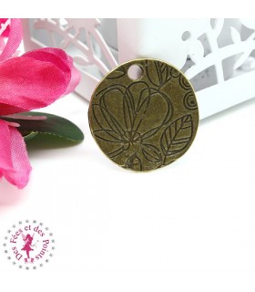 Charm / Pendentif - Pivoine