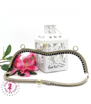 Fermoir métallique - Lunettes - 19 cm - Gravé - Bronze / Argent / Gun Metal