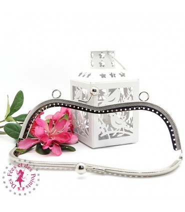 Fermoir métallique - Lunettes - 19 cm - Gravé - Bronze / Argent / Gun Metal