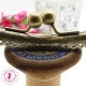 Fermoir métallique arrondi - "Anse fleurs" - 20.5 cm - Gravé - Bronze antique