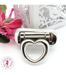 Fermoir à rabattre - Love - Argent
