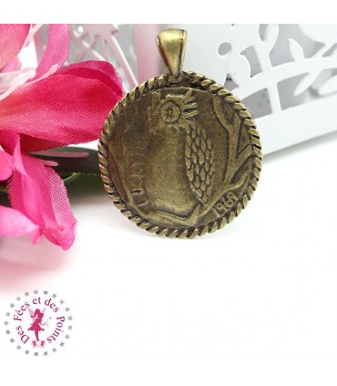 Charm / Pendentif - Hibou & Blazon