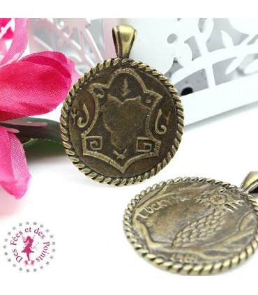 Charm / Pendentif - Hibou & Blazon
