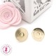 Fermoir magnétique / Aimant -  Rond Extra fin - 18 mm - Or doux