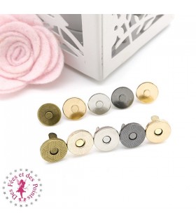 Fermoir magnétique / Aimant -  Rond Extra fin - 10 mm - 5 couleurs
