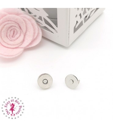 Fermoir magnétique / Aimant -  Rond Extra fin - 10 mm - 5 couleurs