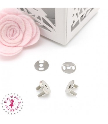 Fermoir magnétique / Aimant -  Rond Extra fin - 10 mm - 5 couleurs