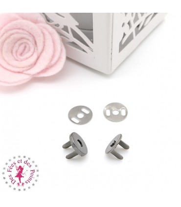 Fermoir magnétique / Aimant -  Rond Extra fin - 10 mm - 5 couleurs