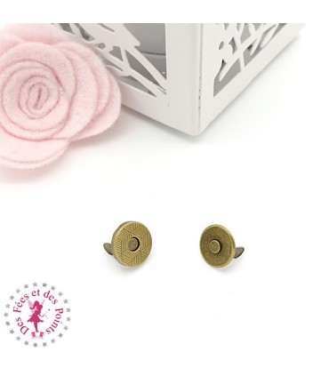 Fermoir magnétique / Aimant -  Rond Extra fin - 10 mm - 5 couleurs