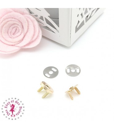 Fermoir magnétique / Aimant -  Rond Extra fin - 10 mm - 5 couleurs