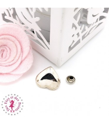 Rivet - Coeur - 16 mm - Argent