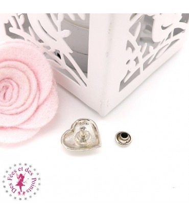 Rivet - Coeur - 16 mm - Argent