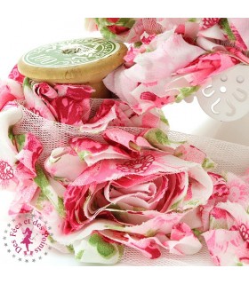 Fleurs chiffon - Rose Rio