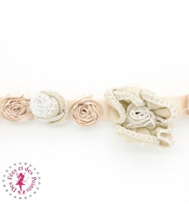 Fleurs tissu - Roses anciennes