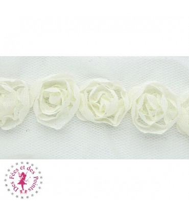 Fleurs chiffon - Ivoire