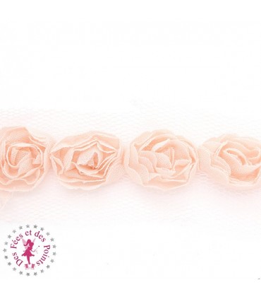 Fleurs chiffon - Rose Poudré