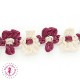 Galon Fleurettes - Bordeau / Ivoire