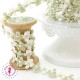 Galon Fleurettes - Vert / Ivoire