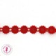 Galon thermocollant Marguerites - Rouge