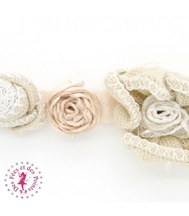 Fleurs tissu - Roses anciennes