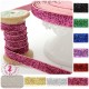 Ruban brillant pailleté métallique - 10 mm - 9 couleurs