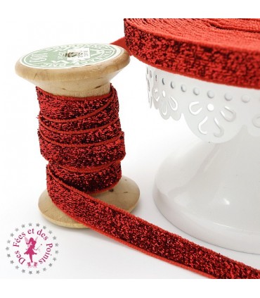 Ruban brillant pailleté métallique - 10 mm - 9 couleurs