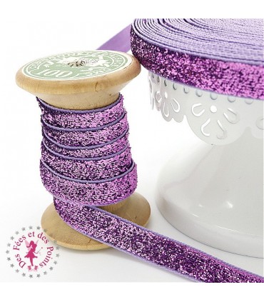 Ruban brillant pailleté métallique - 10 mm - 9 couleurs