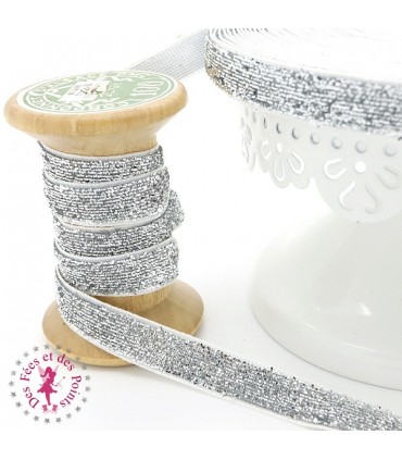 Ruban brillant pailleté métallique - 10 mm - 9 couleurs