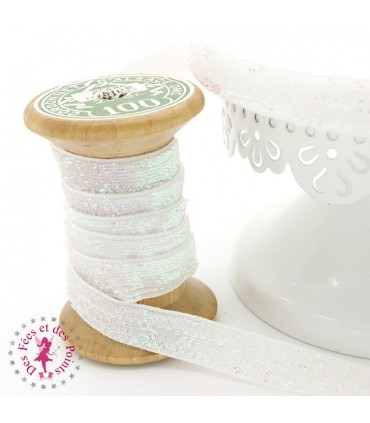 Ruban brillant pailleté métallique - 10 mm - 9 couleurs