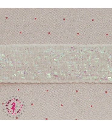 Ruban brillant pailleté métallique - 10 mm - 9 couleurs