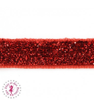 Ruban brillant pailleté métallique - 10 mm - 9 couleurs