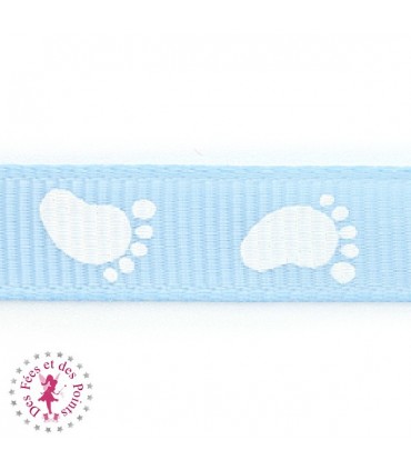 Gros grain - Pieds de Bébé - Bleu