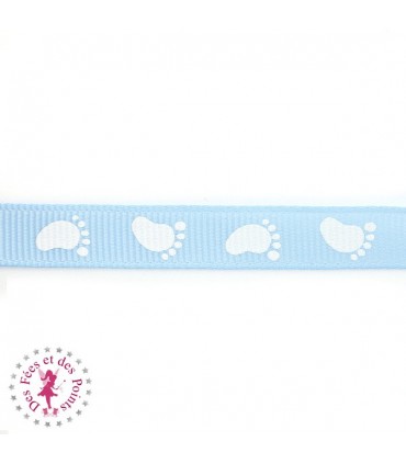 Gros grain - Pieds de Bébé - Bleu