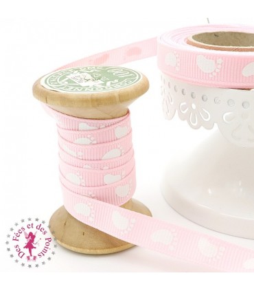 Gros grain - Pieds de Bébé - Rose