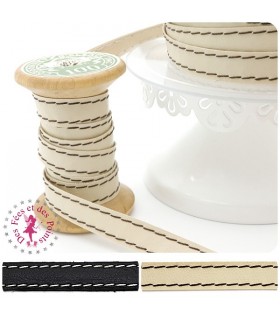 Ruban "Couture" - 10 mm - 2 couleurs