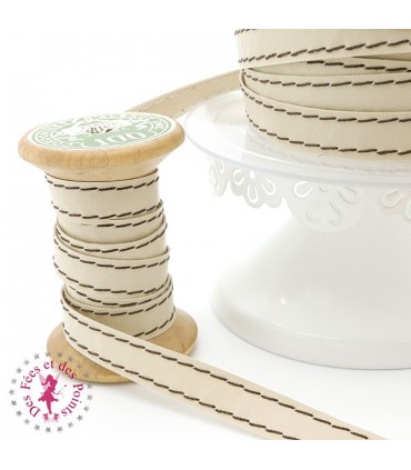 Ruban "Couture" - 10 mm - Ecru