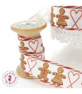 Ruban Gros Grain - M. et Mme Gingerbread - 10 mm