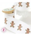 Ruban Gros Grain - Dancing Gingerbread - 38 mm