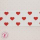 Ruban Gros Grain - Coeurs Rouges - 25 mm