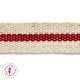 Ruban Zakka - 13 mm - Lin & Rouge