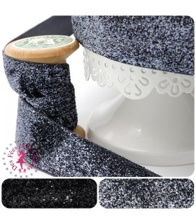 Ruban brillant pailleté - 25 mm - 2 couleurs