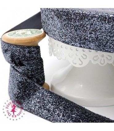 Ruban brillant pailleté - 25 mm - 2 couleurs