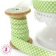 Elastique ruban à Pois - 15 mm - Vert clair
