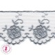 Dentelle Valencienne "Fleurs" - Grise - 3.5  cm